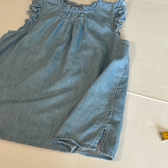 Old Navy Jean ruffle sleeve tank shirt women’s size Small - Picture 12 of 12